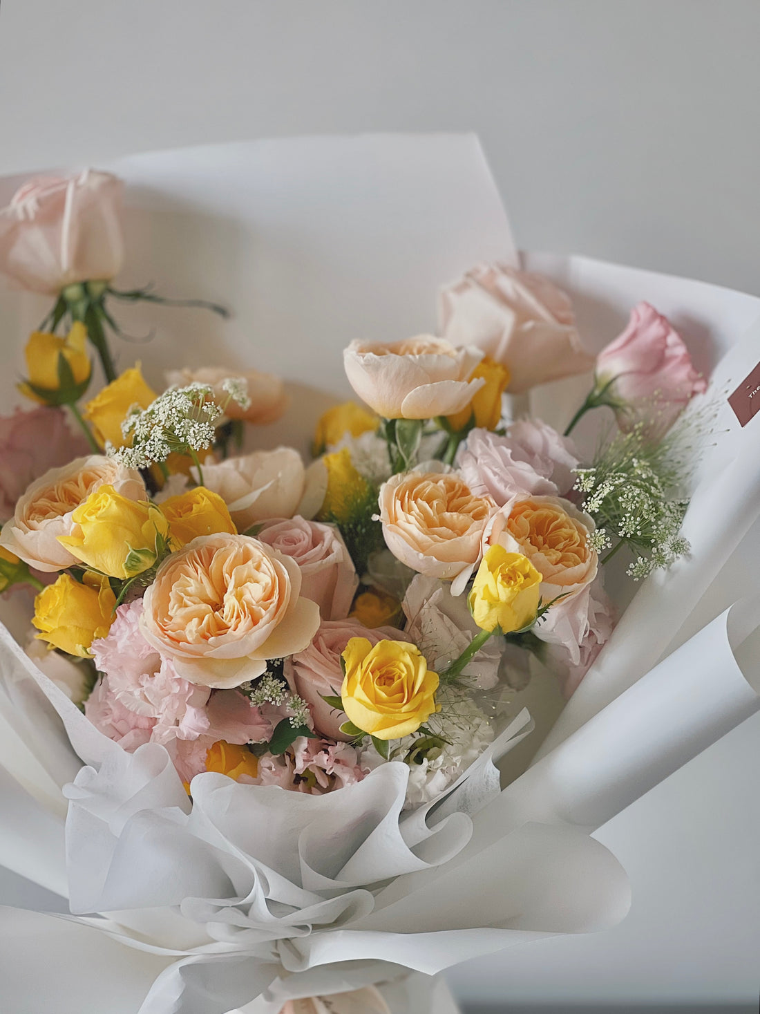 橘粉色花束 鮮花花束