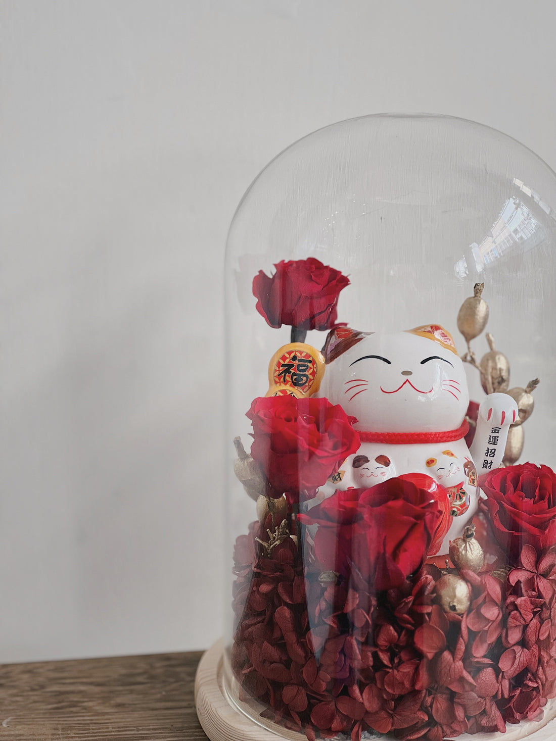 招財貓永生花