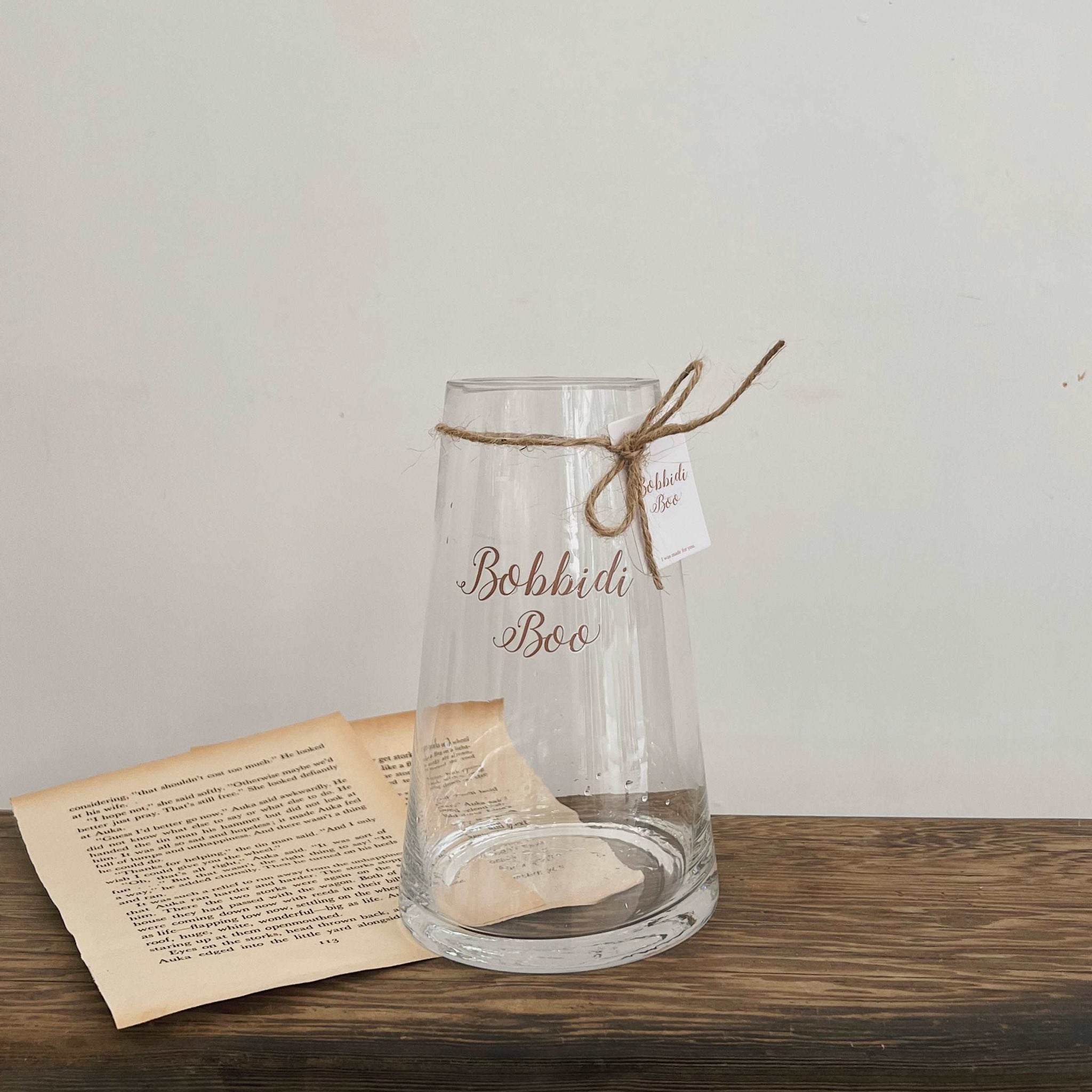 【命定花瓶1號】Bobbidi Boo 品牌透明斜身玻璃花瓶