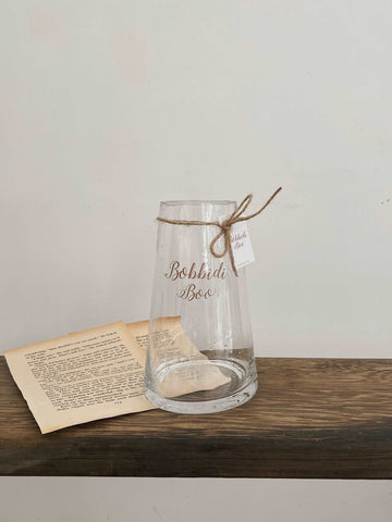 【命定花瓶1號】Bobbidi Boo 品牌透明斜身玻璃花瓶